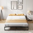 thumbnail image 7 of GAOMON Low Bed Frame Queen Size, 10 Inch Heavy Duty Metal Platform Queen Bed Frame Low Profile, Mattress Foundation, No Box Spring Needed, Noise-Free, Non-Slip, Easy Assembly, Black, 7 of 7