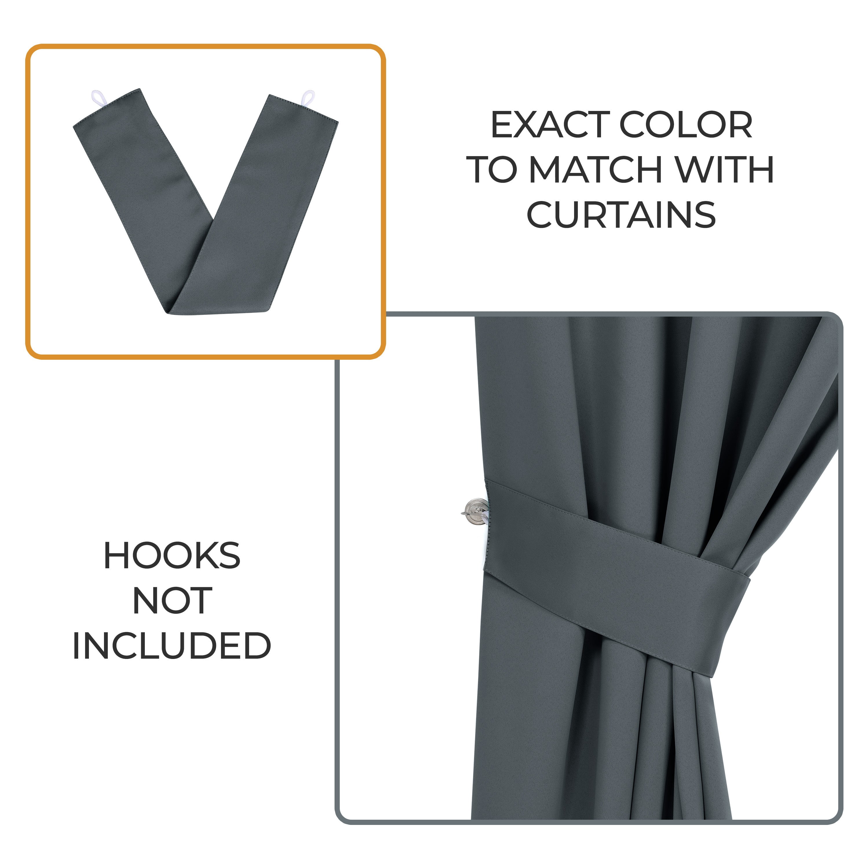 Superior Blackout Solid Light Filtering Grommet Curtain Panel Set, 46" x 84", Grey