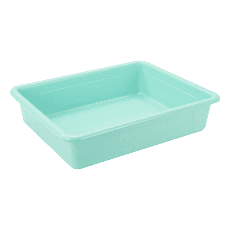 Storex Plastic Letter Tray, Storage for Documents and Office Supplies,  Teal, 5-Pack