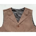 thumbnail image 6 of Men's Suit Jacket for Wedding Wool Tweed Vest Waistcoat for Men Suit Jacket Slim Fit Sport Coats Blazer for Daily Business Wedding Party, 6 of 7