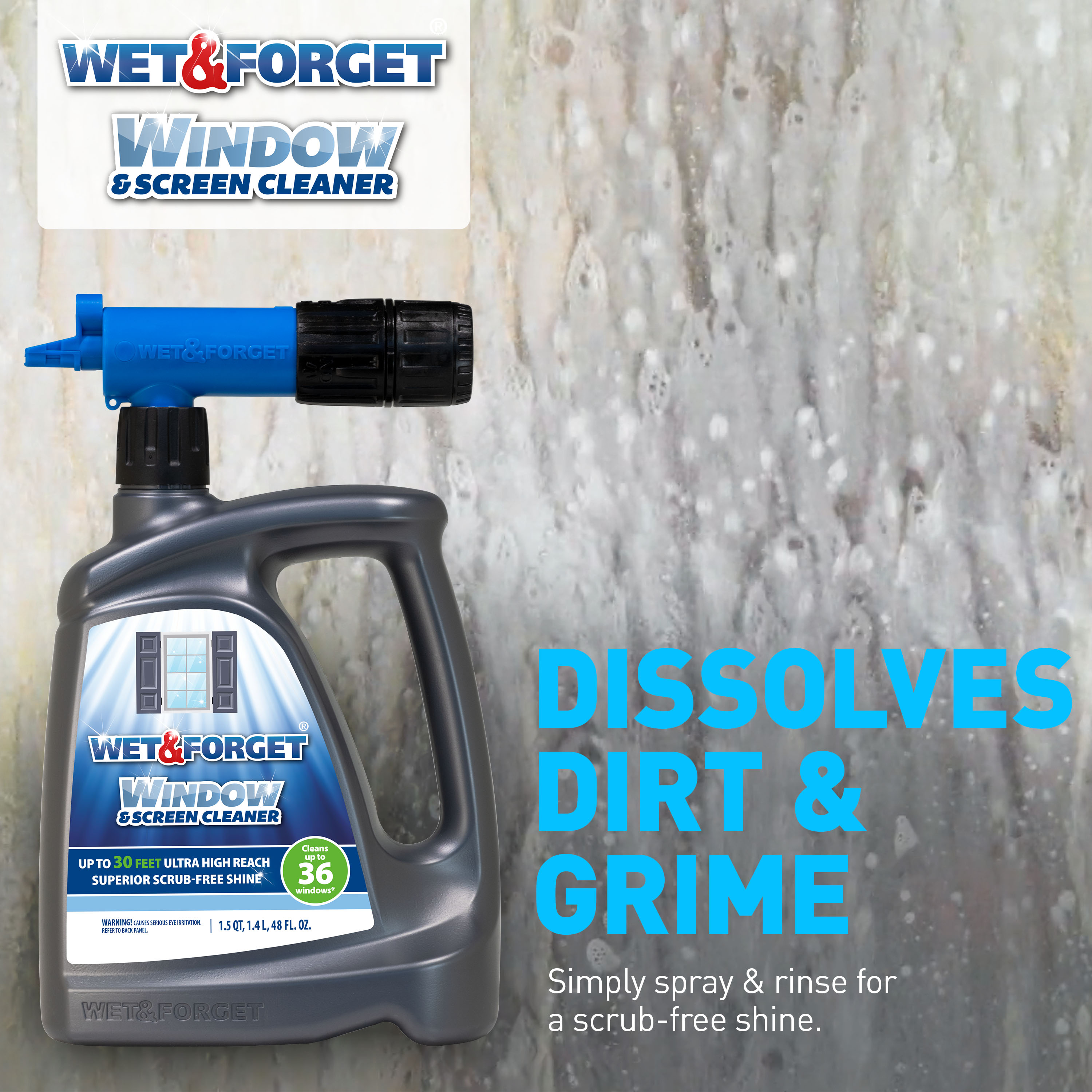 Wet & Forget Outdoor Window and Screen Cleaner Spray, 48 fl oz photo 3