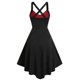 thumbnail image 3 of Moda Casual con cuello en V vestido de retazos de encaje sin mangas Camis mujeres vestido de mujer vestidos Pompotops  ghjkhdj9731, 3 of 3
