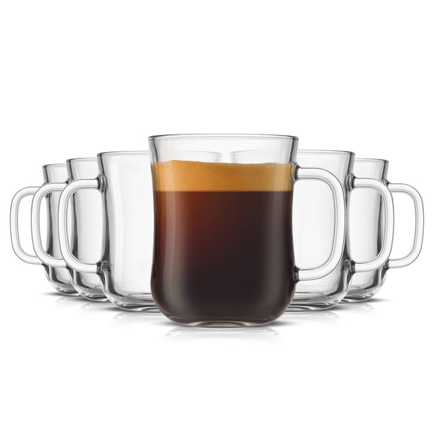 SUTENGDA Ensemble de 4 Tasses à Café en Verre avec Poignée - 16 oz