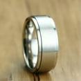 thumbnail image 7 of 8MM Silver/Black Matte Finished Spinner Band Men's Stainless Steel Ring Sz 8-12, 7 of 7