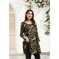 thumbnail image 4 of ENMAIN Plus Size Tops for Womens Clothes 3/4 Sleeve Shirts Casual Crew Neck Tunic Leopard Blouses L, 4 of 8