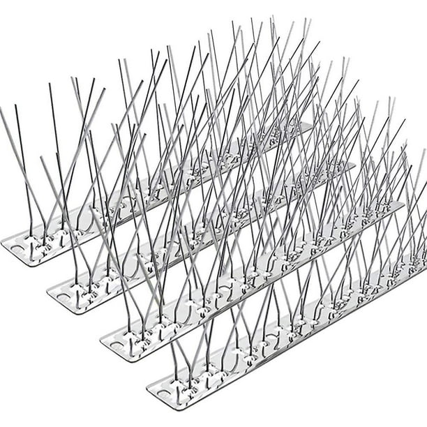 Bird Spikes For Pigeons Small Birds,stainless Steel Bird Spikes -no More  Bird Nests Poop-disassembled Spikes 10 Strips 10.82inch Coverage 