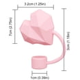 thumbnail image 3 of Cubierta Paja Diamante PVC Tapas 10 Mm para 30 Y 40 Onzas () Rosa, 3 of 3