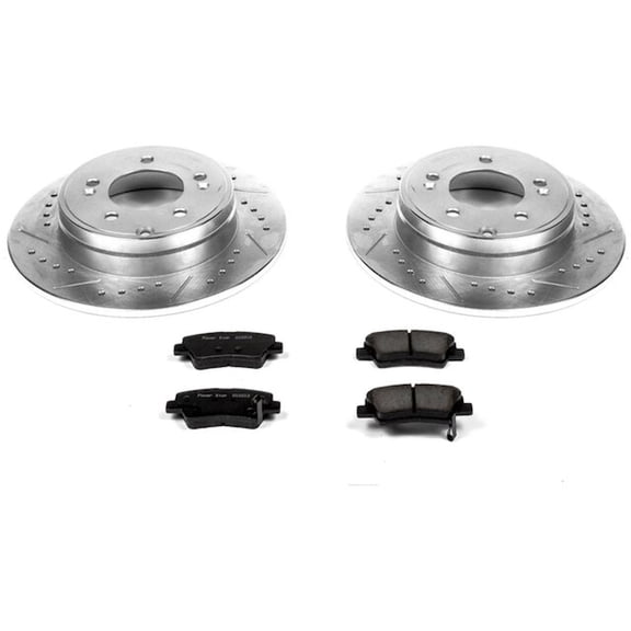 Rear Brake Pad and Rotor Kit - Compatible with 2012 - 2017 Hyundai Azera 2013 2014 2015 2016