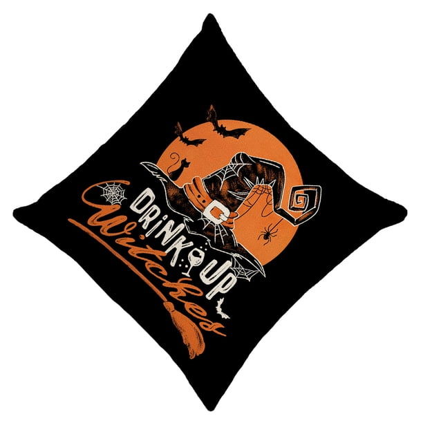 Wosthever Funda de cojín de Halloween duradera y ecológica para una belleza duradera. Funda de cojín de almohada. Decoración del hogar XM275-3