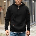 thumbnail image 2 of Falkdiz Hooded Sweatshirts for Boys Warm with Pockets Pullover Outdoor Winter Casual Long Sleeve Stylish Boys Shirts,Black,Size: 13, 2 of 8