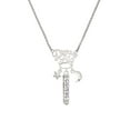 thumbnail image 2 of Delight Jewelry Silvertone Sisters Best Friends Forever Bar Silvertone Dream Big Pendant Necklace, 25", 2 of 4