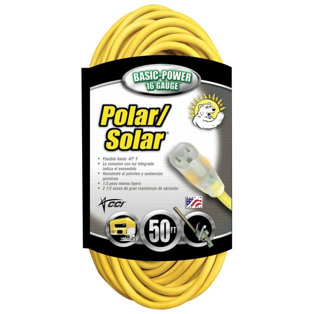 Coleman Cable 1288SW0002 50' 16/3 Polar Solar® Outdoor Extension Cord W