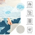 thumbnail image 4 of Toilet Rug Rectangle Bathroom Rugs Non-Slip Soft Plush Machine Washable Contour Bath Mat Sharks Fish in Sea 24x16, 4 of 9