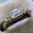 thumbnail image 3 of Xuemjiao Womens Rings Bright Zircon Ring White Stone Jewelry Fashion Jewelry Engaged Ring for Women Anillos Para Mujer (Gold,10), 3 of 6