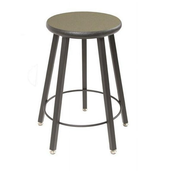 Wisconsin Bench  STL7186-AR-25 18-2 8 in. Adjustable Five-Legged Square Tube Fully Welded Stool  Grey Nebula Laminate - Lotz Armor Edge Seat