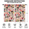 thumbnail image 2 of Blackout Kids Curtains,Dogs with Flowers Childrens Insulated Curtains Set Of 2,Bedroom Essentials,Toddler Room Decor 52x84in(132x213cm), 2 of 4