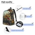thumbnail image 4 of KLL Floral Rhino With Birds Print Travel Laptop Backpack - College Backpack Business Work Bag Nurse Bag Casual Daypack for Weekender Business Hiking -Medium, 4 of 6