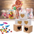thumbnail image 4 of 60Pcs Square Kraft Paper Boxes Candy Gift Cake Packing Heart-shaped Boxes, 4 of 7