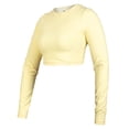 thumbnail image 3 of Crop Deportivo Wilson para Mujer Active Rib Manga Larga Color Amarillo Talla EG, 3 of 4