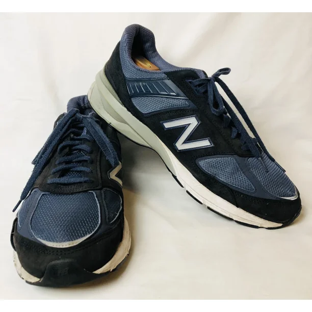 New Balance 990V5 Running Sneakers Men’s Sz 15 Blue Leather Mesh USA Made