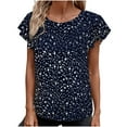thumbnail image 2 of T Shirts for Women Ndbuld T Shirts Short Sleeve Crewneck Tees for Women Trendy Lightweight Soft Casual Summer Tops Clothes 2025 Navy S, 2 of 6