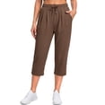 thumbnail image 3 of Fantaslook Women Capri Pants High Waisted Drawstring Summer Yoga Pants Workout Cropped Joggers Lounge Pants with Pockets, 3 of 9