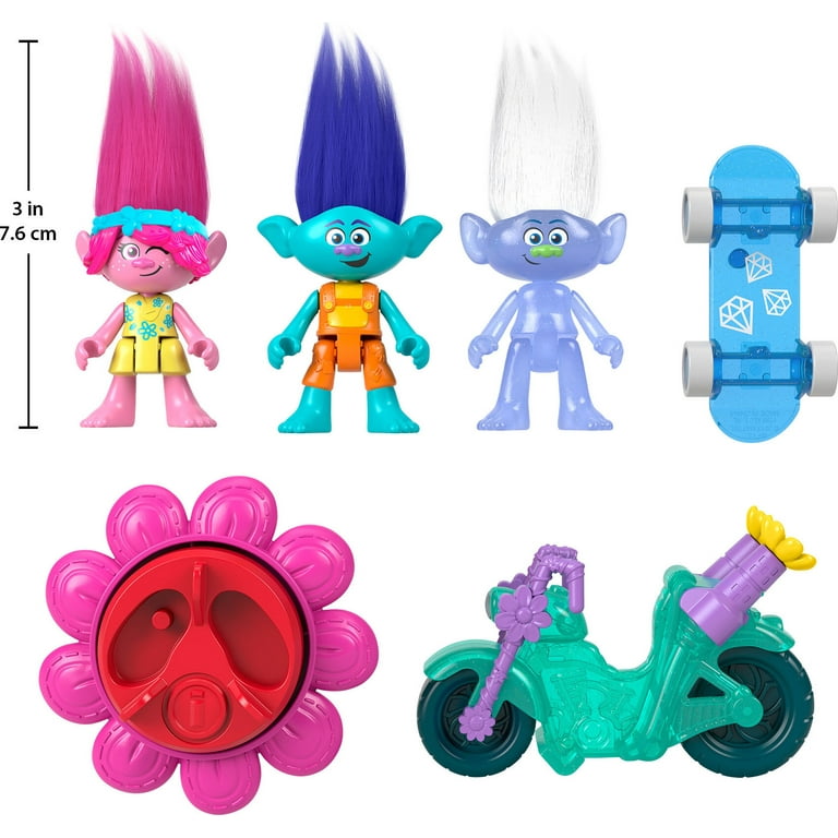 DreamWorks Trolls Mini Figure Set Collection Plastic Movie Characters (Set  of 5)