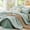 01 - Sage Green Leaves-Queen(88"x 88"), variant on Black Leaves Twin(68"x 88") 5-Piece Botanical Print Bed-in-a-Bag Bedding Set