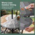 thumbnail image 5 of Round Outdoor Tablecloth with Umbrella Hole and Zipper, Grey Geometric Beach Tablecloth with Elastic Waterproof, Ombre Waves Moire Abstract Art Patio Table Covers for 31" - 35" Picnic Pool Tables, 5 of 9