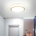 thumbnail image 4 of MingBright Modern LED Flush Mount Ceiling Light Fixture with Remote 12-Inch Round Close to Ceiling Light, Dimmable Ceiling Light for Kitchen, Living Room, Bedroom, Garage Hallway 4000K White, 4 of 11