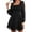 Black, variant on ChaoHeng Plus Size Dresses Long Sleeve Long Dresses for Women Women's Fashion Casual Collar Solid Color Long Sleeve Slim Dress
