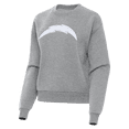 thumbnail image 2 of Women's Antigua Heather Gray Los Angeles Chargers Victory Pullover Sweatshirt, 2 of 3