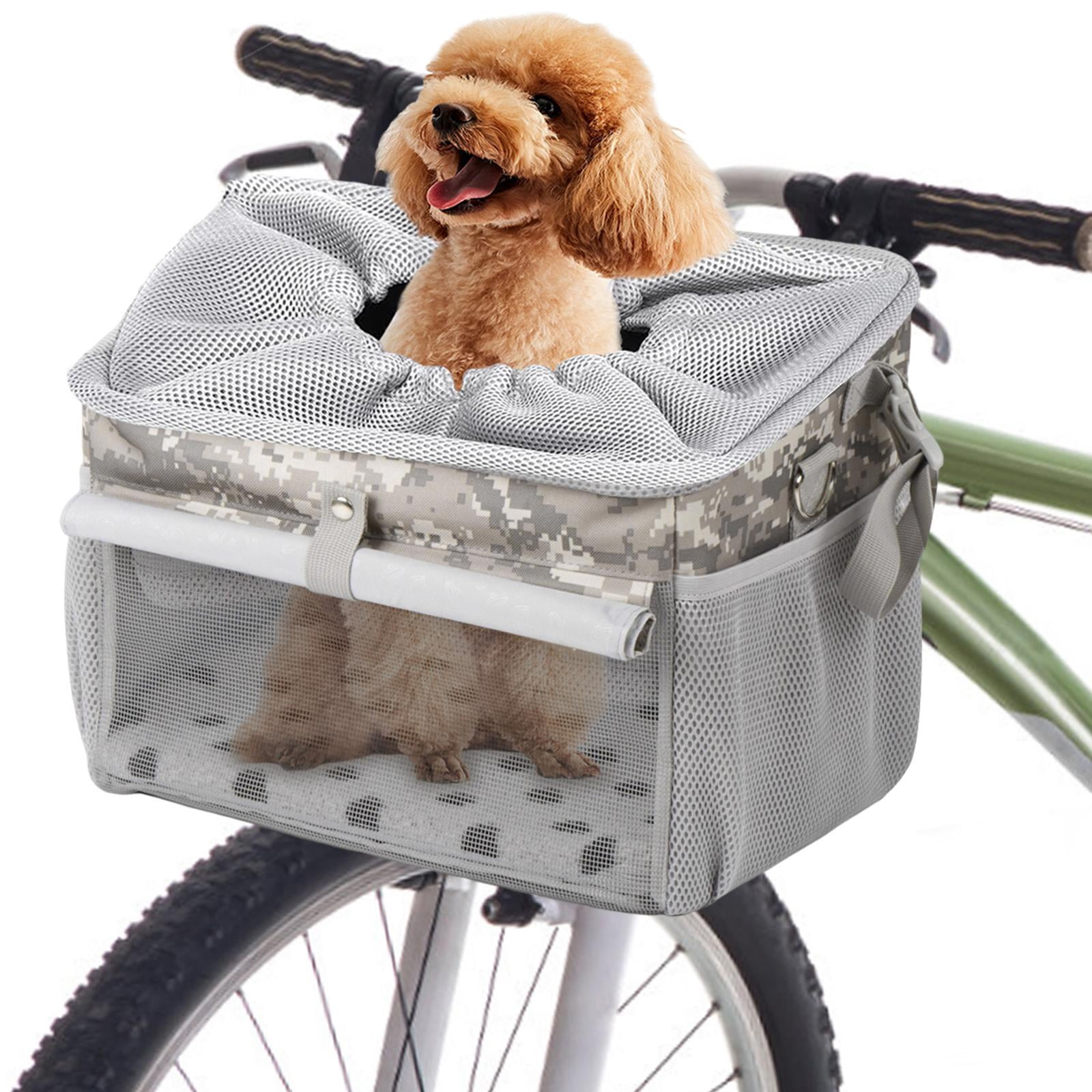 Bvdfgk Dog Bike Basket Ventilated Dog Backpack Carrier Camping Biking Dog Bag Large Dog