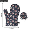 thumbnail image 6 of Pioneer Flower Floral Print Pattern Oven Mitt 2-Pack Set, Heat Resistant Kitchen Gloves, 7.7" X 12", 6 of 6