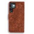 thumbnail image 3 of Feishell Flip Wallet Case for Samsung Galaxy S24 Ultra, Magnetic Clasp Folio Shockproof Embossed Pattern PU Leather Magnetic Clasp Folio Protective Phone Cover with Kickstand & Card Slots,Brown, 3 of 7
