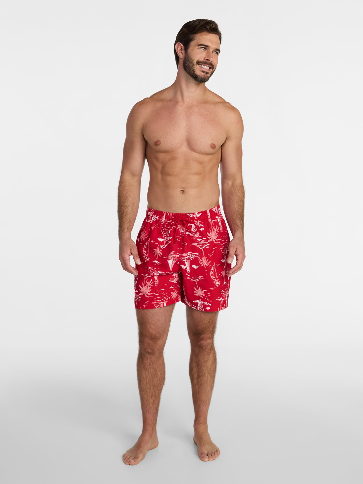 George Men's and Big Men's Swim Trunks, 6" Inseam, Sizes S-5XL