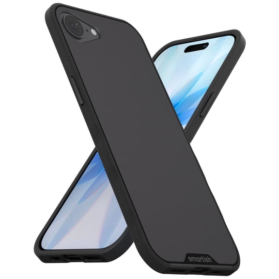 Smartish® iPhone 17e/16e MagSafe Case - Gripmunk Magnetic Slim Cover w/ Microfiber - Black