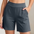 thumbnail image 3 of Juesizh Womens Plus Size Pajama Shorts Elastic Waist Bermuda Shorts Casual Comfy Solid Color Loungewear Sleep Pants, S-5XL, 3 of 8