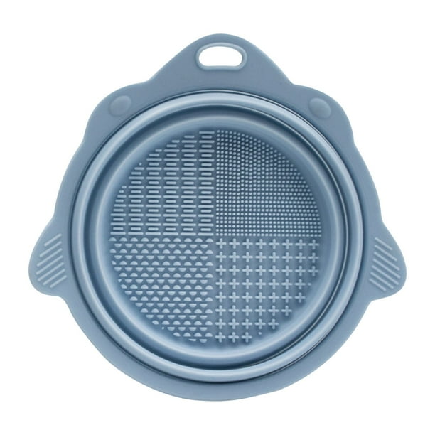 Esterilla para limpiar brochas de maquillaje - Bol de silicona plegable, para brochas y esponjas, de viaje