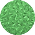 thumbnail image 1 of Ahgly Company Indoor Round Southwestern Emerald Green Country Area Rugs, 6' Round, 1 of 4