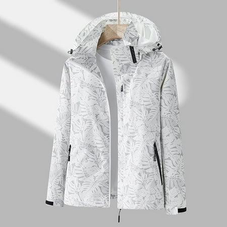 

KDJ Men Camouflage Windbreaker Waterproof Detachable Hat Jacket Camping Fishing Coat
