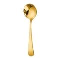 thumbnail image 1 of XmhyTop Cucharas para sopa, 4 piezas, cucharas para la cena de acero inoxidable de primera calidad, cucharas duraderas y de peso pesado, color dorado, 1 of 5