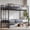Black, variant on Metal Double-Layer Bunk Bed with Stairs & Safety Railings, Sturdy Steel Frame, No Mattress Needed, Space-Saving for Teens & Adults