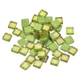 thumbnail image 1 of Mosaico Azulejos, Vidrio Azulejos, Brillo Cristal Mosaico Vidrio Piezas Granel Cuadrado Mosaico Azulejos 1 x 1cm para Hogar Decoración, DIY Obra, 100uds (100g, Hierba Verde), 1 of 7
