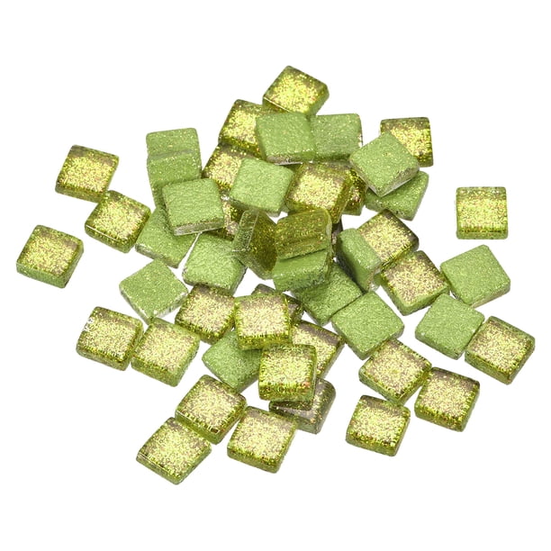 Mosaico Azulejos Unique Bargains Vidrio Brillo Cristal 1 x 1cm 200uds 200g Hierba Verde