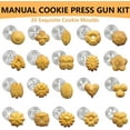 thumbnail image 3 of Cookie Press Gun Kit: Spritz Cookie Press Gun Set with 20 Discs and 4 Nozzles, Cookie Press Gun for DIY Biscuit Maker Baking and Cake Icing (Blue), 3 of 8