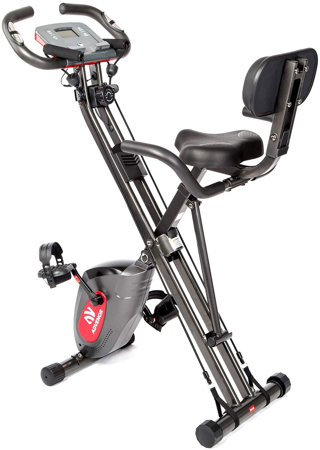 folding exercise bike with resistance bands