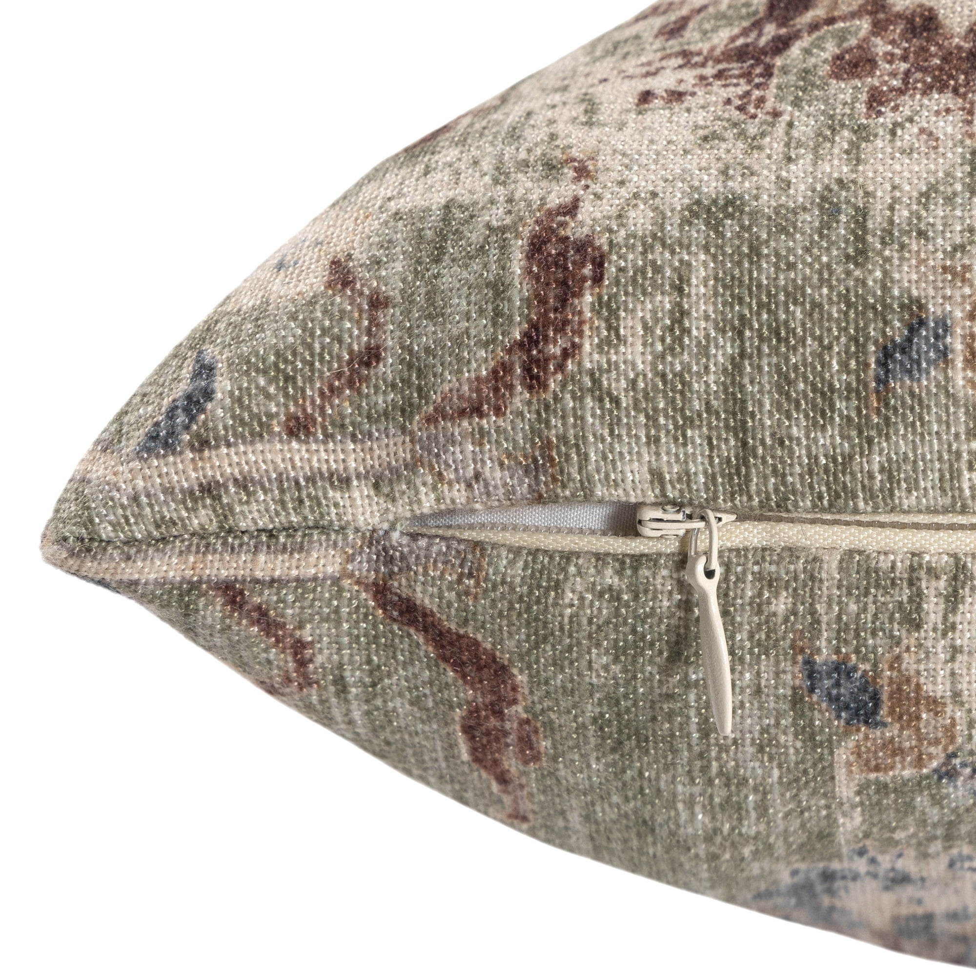 Harlow Hill Charleston 18" x 18" Sage Green Floral Polyester Adult Decorative Throw Pillow Cover