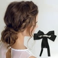 thumbnail image 2 of Unique Bargains Women's Elegant Ribbon Multi-layer Bow Hair Clips 3 Pcs Black, 2 of 5