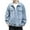Blue, variant on Fashion Men Coats Classic Outdoor Fall/Winter Single Button Denim Long Sleeve Resort Vintage Shirt Lapel Solid Color Dailywear Leisure Comfy Jacket Casual Breathable Overcoat